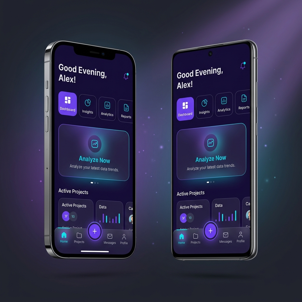 iOS and Android app designs built by Techup's outsourced app developers