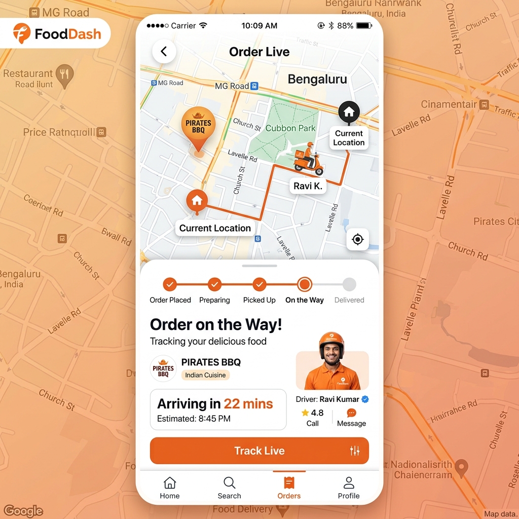 Food Ordering App design