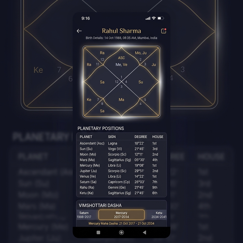 Kundli Detail Screen
