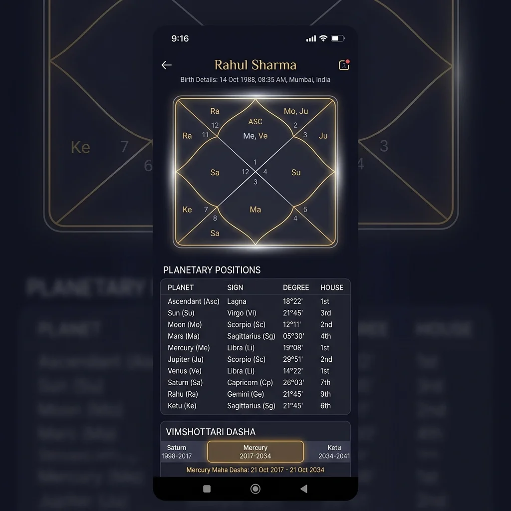 Kundli Detail Screen