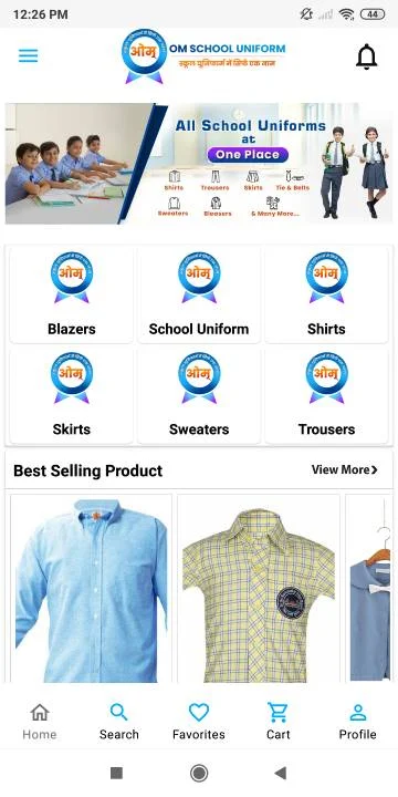 omschooldress app - developed by techuptechnologeis